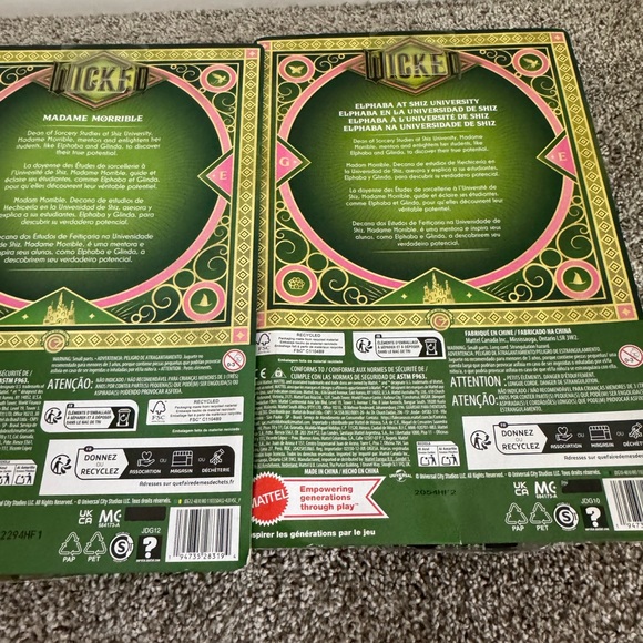 Wicked Shiz Dolls Elphaba and Madame Morrible by Mattel NWB - last pair - Picture 7 of 7